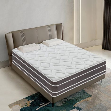 Matelas YIDATONG 140x190 cm, épaisseur 28 cm, conception ergonomique à sept zones, dureté modérée et soutien solide