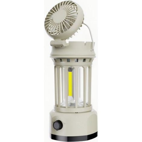 Lampe de camping ZVD 3-1 Cozy avec ventilateur - Lampe de tente LED rechargeable à ventilation puissante - Longue autonomie - Blanche (1/5)