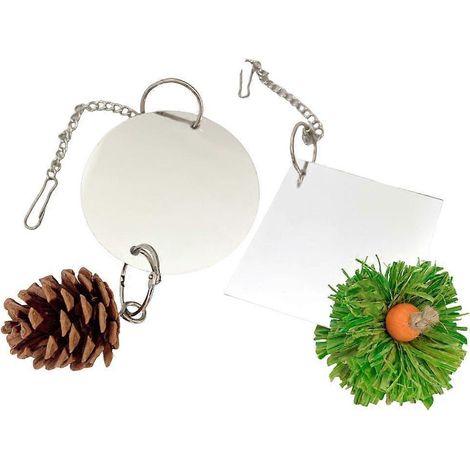 Ensemble de jeu double face pour perroquet, jouet à mâcher et à broyer pour oiseau de compagnie (2 pièces) (1/4)