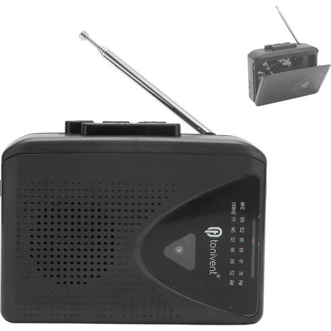 Lecteur De Cassette Portable, Enregistreur Radio AM FM Stéréo, Baladeur Personnel avec Haut-Parleur Externe Et Prise Casque 3,5 Mm (1/5)