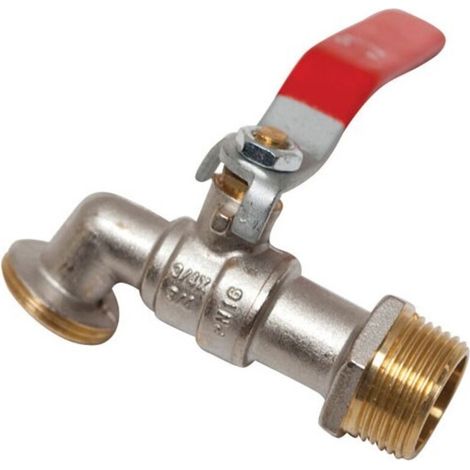 Robinet De Jardin - 1/4 Tour - 20x27 Mm Entrée - 26x34 Mm Sortie - Pour Installations Extérieures - Usage Intensif (1/2)