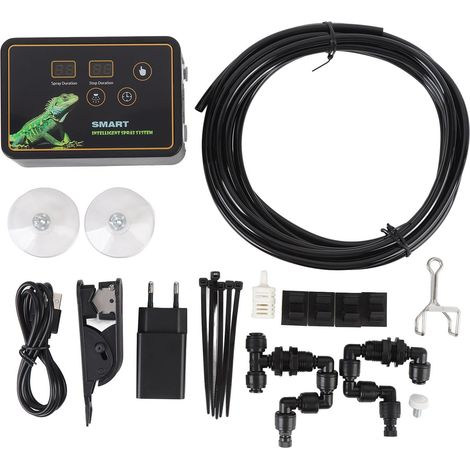 Système de brumisation pour terrarium Automatique Programmable Buse réglable 360° Silencieux Contrôle tactile DC 5V Prise EU (1/5)