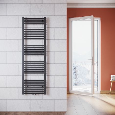 SONNI Heizkörper Badezimmer 1600 x 500 mm Badheizkörper Mittelanschluss Handtuchtrockner Handtuchwärmer Anthrazit (1/5)