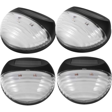 Lámpara solar para pan, luz exterior, luz de camino impermeable, paquete de 4, negra (1/5)