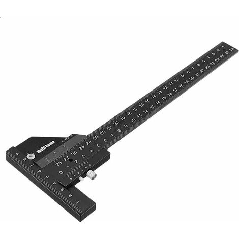 Inch and MM Woodworking Scriber Gauge Aluminum Steel Framing Ruler Multifunction Tool for Carpentry (1/2)