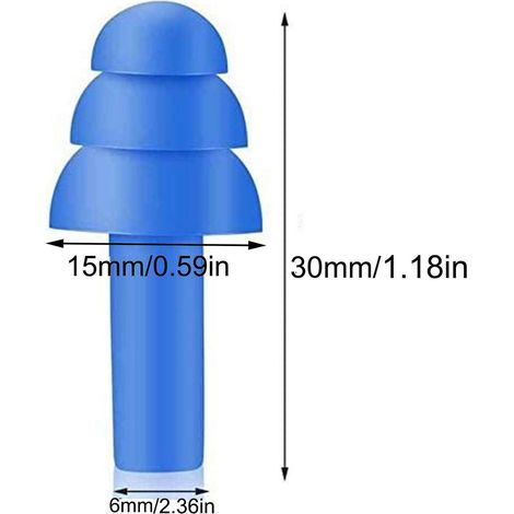 50 paires + 50 boîtes de bouchons d'oreille en silicone, protection auditive NRR 28 dB, étanches - FFY (1/5)