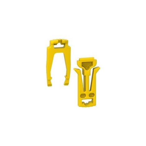 Bolsa 10 clips iC60 ACTI 9 para montaje en carril DIN, fabricados en plástico resistente