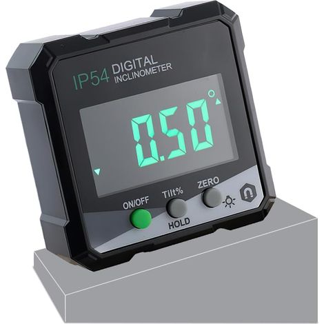 Inclinomètre numérique LCD 4x90°, niveau de pente numérique 360°, rapporteur d’angle magnétique étanche IP54, outil de mesure de haute précision pour décorateur de construction en bois