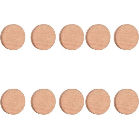 10 Stück runde Kantenpolierwerkzeuge aus Buchenholz für DIY-Lederarbeiten und zum Abfasen