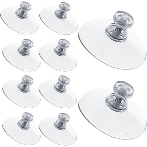 Ventouse filetée - Ventouse transparente 50 mm - Lot de 10 - M4 x 10 mm (1/5)