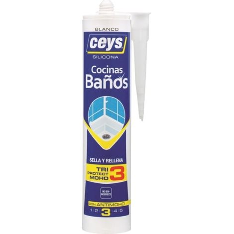 CEYS TRIPROTECT COCINA/BAÑO BLANCO CARTUCHO 505530 (1/2)