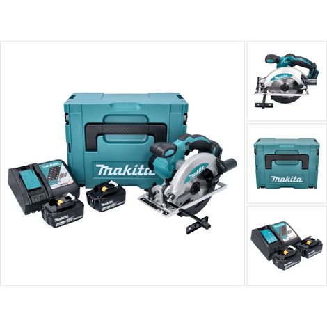 Scie circulaire MAKITA DSS610RMJ 18V LXT Ø165 mm - 2 batteries, chargeur inclus, MAKPAC