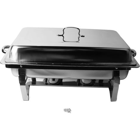 Réchaud Buffet ensemble en acier inoxydable restauration servir chafer rectangulaire chafers ensembles plus chauds avec 3 casseroles de taille 1/3
