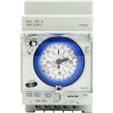Analog timer with synchronous motor and daily programming function, 48V AC/DC (1/5)