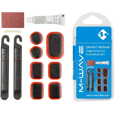 Kit di riparazione per camera d'aria M-Wave Smart Repair, toppe, colla, leve (1/4)