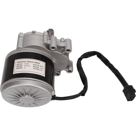 Moteur pour fauteuil roulant électrique 250 W 24 V à courant continu, à balais et à engrenages à torsion élevée. (1/5)