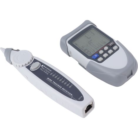 Détecteur de câbles avec récepteur, testeur de fils, localisateur de lignes avec écran LCD, mesure de tension de batterie PoE pour téléphone et Internet. (1/5)
