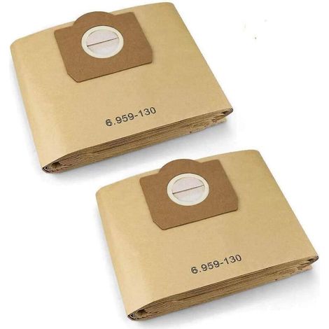 Pack of 10 bags for Karcher 6.959-130.0 vacuum cleaners, compatible with A 2201/2204/2504-AquaForge filters (1/5)