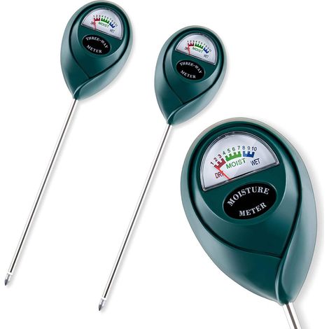 Lot de 2 testeurs de sol 2-en-1 (humidité et pH) : modèle analogique sans pile, sonde unique pour plantes d'intérieur en pot, jardins et pelouses (1/5)