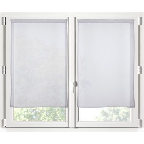 Paire de Rideaux Voile 70 x 200 cm Brise bise gris