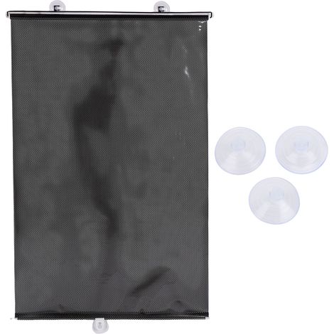 Pare-soleil à rouleau rétractable automatique, pare-brise de voiture avec 3 ventouses pour fenêtre 68X125cm / 26.77 49,21 pouces (1/5)
