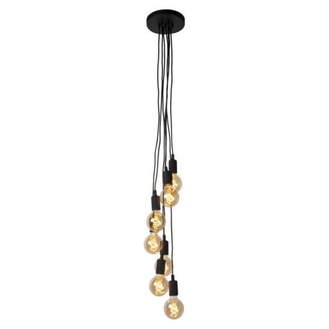 Lampadario Lucide Fix 7xE27 nero metallo 08408/07/30