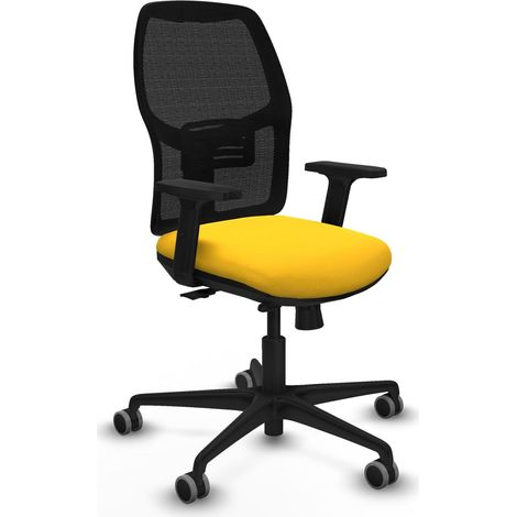 Chaise bureau piqueras y crespo confort noir accoudoirs réglables (1/2)