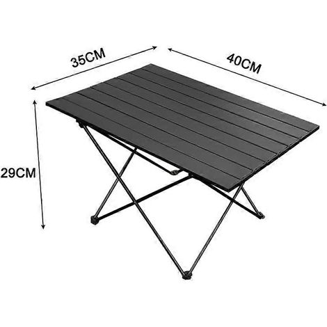 Table pliante portable avec filet de rangement, sac de pique-nique, support pour table pliante de cuisine, idéale pour le camping et les barbecues en plein air.