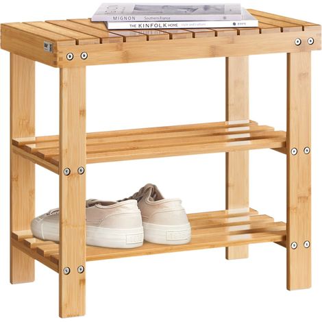 Zapatero, estantería para Zapatos de bambú 2 años de garantía, L50xP29xA45, FSR02-K-N SoBuy ES (1/5)