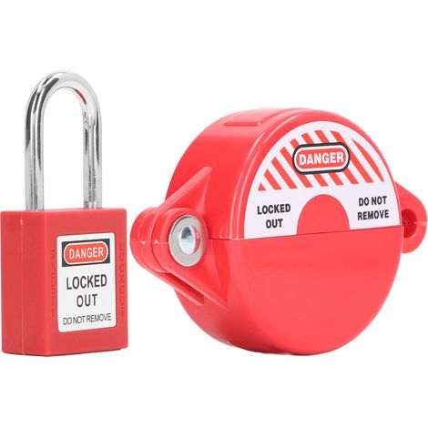 Ensemble de verrouillage vanne à opercule, coffret LOTO pour vanne extérieure jardin, tige 25mm à 64mm (1/5)
