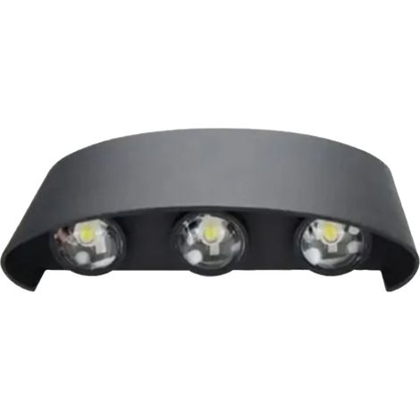 Luci per patio/veranda – 6W 6 LED – alluminio impermeabile – per esterni – 100-260V – nere – applique a LED