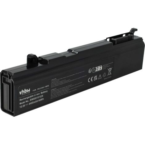 vhbw Akku Ersatz für Toshiba PABAS071, PABAS105, PA3588U-1BRS, PABAS054, PABAS066, PABAS048, PABAS049 für Notebook (4400 mAh, 10,8 V, Li-Ion) (1/5)
