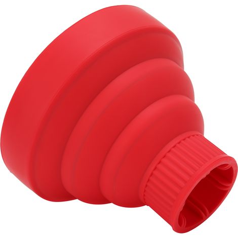 Diffuseur de sèche-cheveux pliable universel portable de voyage rouge (1/5)