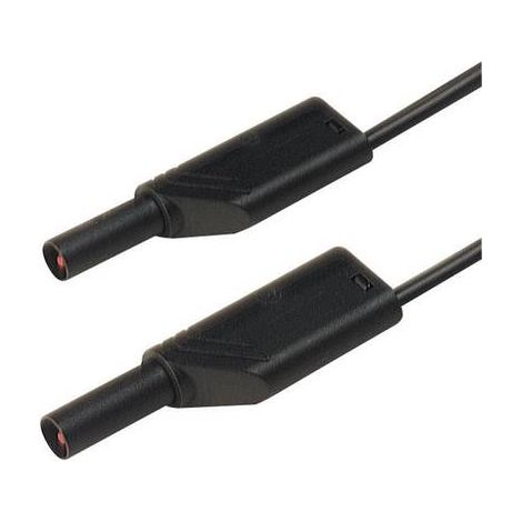 Hirschmann Test & Measurement MLS WS 100/1 sw Cordon de mesure de sécurité Banane mâle 4 mm Banane mâle 4 mm 1.00 m noi (1/4)