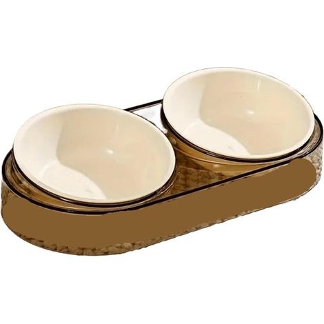 Pet Feeding Bowls 1pcs Elevated Dual Bowl Feeder for Cats & Small Dogs Feeder(Style1) (1/5)