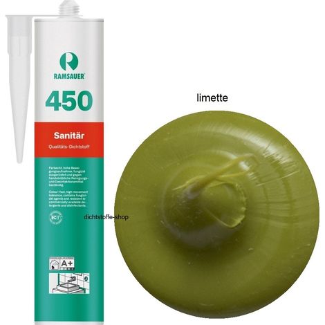 Ramsauer 450 Sanitär Silikon Fugen Dichtstoff 310ml Kartusche limette