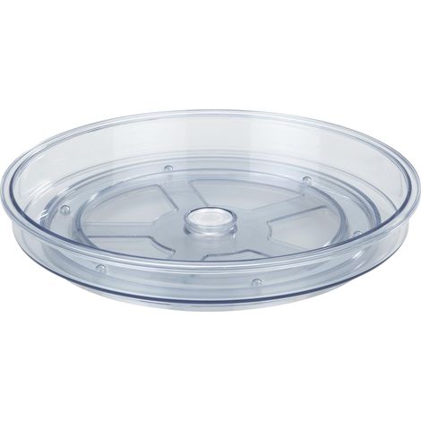 Plateau tournant Ø 24 pour la Cuisine, la Table à Manger ou Le réfrigérateur, en Plastique, Transparent (1/5)