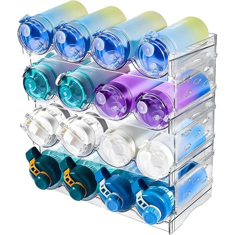Porte - bouteilles réfrigérateur empilable 4pcs pour 16 bouteilles (1/5)