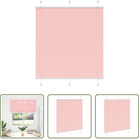 vidaXL Sonnenschutz -  Plissee Rosa 120x100 cm Stoffbreite 119,4 cm Polyester (1/5)