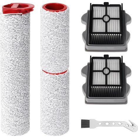 Rouleau à Brosse et Filtre Kit d'accessoires pour Roborock Dyad Pro/Dyad Pro Combo Aspirateur Laveur sans Fil (3 rouleau à brosse, 2 filtres, 1 brosse de nettoyage) (1/5)