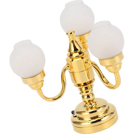 Lustre miniature pour maison de poupée à l'échelle 1:12, élégant et raffiné, avec éclairage LED décoratif. (1/5)