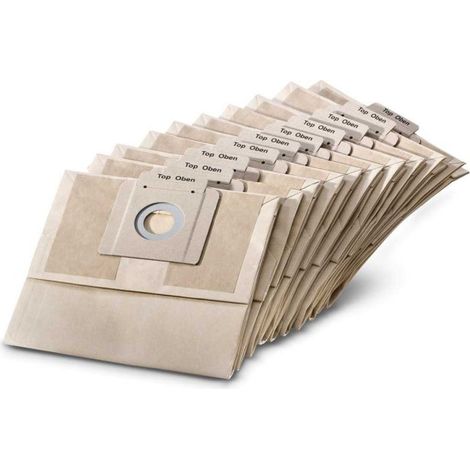 10 x Papierfiltertüten Staubsaugerbeutel Filter Trockensauger KÄRCHER T 12 1