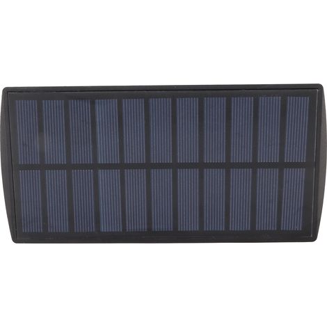 Lampes solaires d'extérieur étanches IP67, 4 LED, éclairage indirect vers le haut et vers le bas, pour jardin, terrasse, escalier ou porche. Lumière chaude. (1/5)