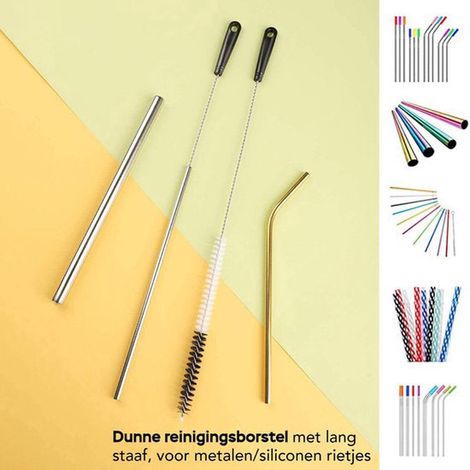 Goupillon pour biberon - Brosse de nettoyage - Lot de 5 - Anti-rayures et sans BPA - Convient à toutes les surfaces - Brosse pour biberon bébé - Noir (1/5)