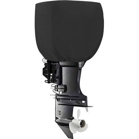 Housse de Moteur Hors-Bord,Housse de Moteur de Bateau a Moitié Enveloppée Imperméable avec Cordon de Serrage pour Moteur de Bateau a Moteur Hors-Bord (1/5)