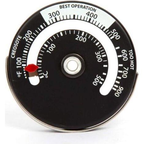 Poêle magnétique poêle à bois thermomètre cheminée moniteur de température jauge pour conduit de fumée brûleur à bois barbecue (1/5)