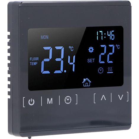 Thermostat tactile à double contrôle de température 16 A pour chauffage au sol électrique, thermorégulateur AC85V-240V (1/5)