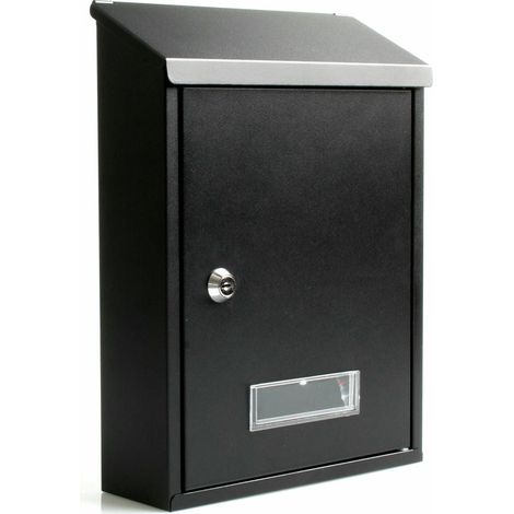 BUZÃN INTERIOR/EXTERIOR METÃLICO HANDLOCK NEGRO