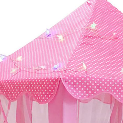 Tente d'intérieur élégante et anti-moustiques pour enfants, idéale pour dormir et jouer dans un château de princesse rose pour 2 personnes. (1/5)