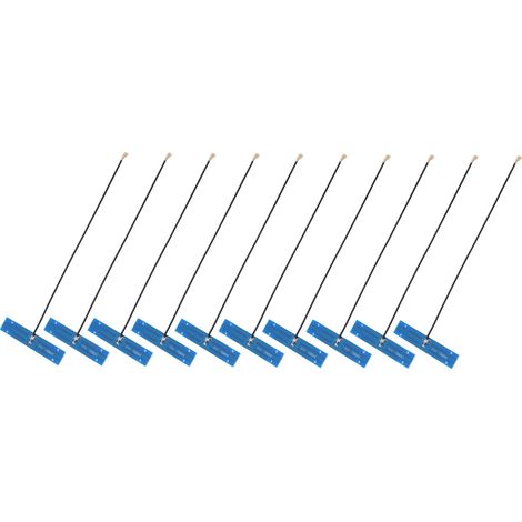 Lot de 10 antennes PCB T 2.4GHz/5.8GHz double bande WIFI, gain élevé, signal stable, pour routeur, récepteur et module sans fil. (1/5)